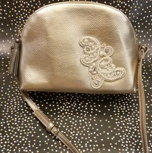 Crossbody champagne-gold purse. New & custom.